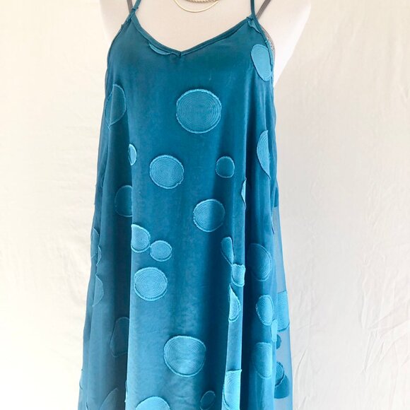 Teal Chiffon Maxi Dress - Picture 7 of 9